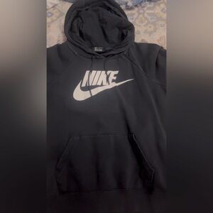 nike hoodie, black, very cute just doesn’t fit me anymore.